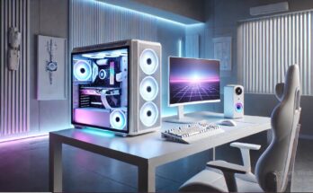 White Futuristic Engineering Gaming Setup